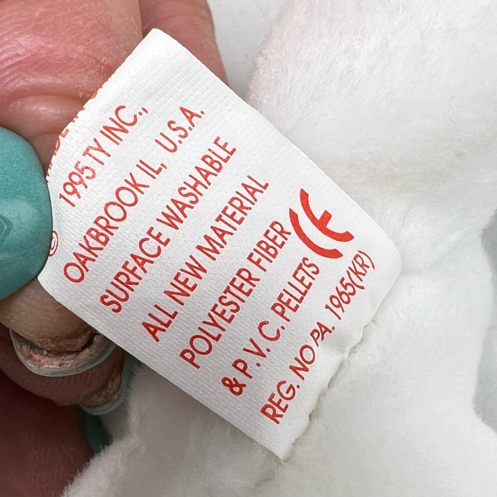 Vintage 1995 Ty Magic the Dragon Beanie Babies Collection RARE Plush PVC Pellets - Picture 7 of 17